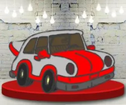著色汽車時間