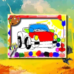 卡通汽車著色書