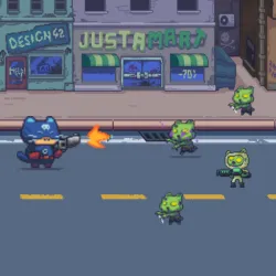 Cat Gunner vs Zombies