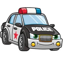 卡通警車滑梯