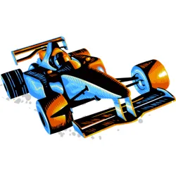 cartoon kart glijden