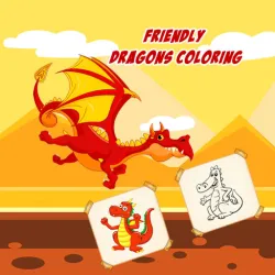 Friendly Dragons Coloring