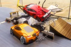 Geketende Auto Stunts Race Mega Ramp GT Racing