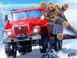 tài xế xe tải đường tuyết