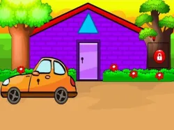 oranje auto ontsnapping