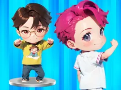 máy bắt thú bông chibi BTS