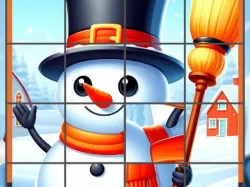 快乐的雪人拼图