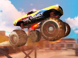 Xe tải quái vật biểu diễn stunt