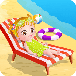 Baby Hazel At Beach - 在海灘的嬰兒淡褐色