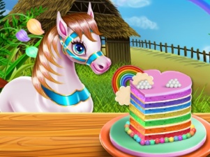Pony Cooking Rainbow Cake - 小馬烹飪彩虹蛋糕