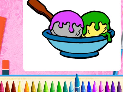 Online Ice Cream Coloring - 在線冰淇淋著色