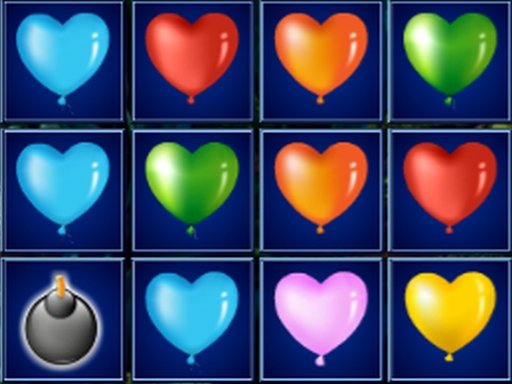 Heart Balloons Block Collapse - 心形氣球塊崩潰