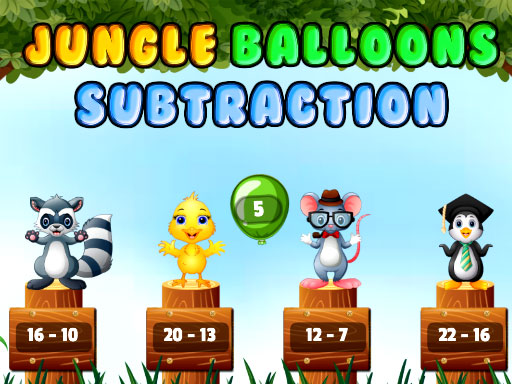 Jungle Balloons Subtraction - 叢林氣球減法