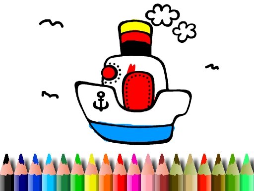 BTS Boat Coloring - BTS 船著色