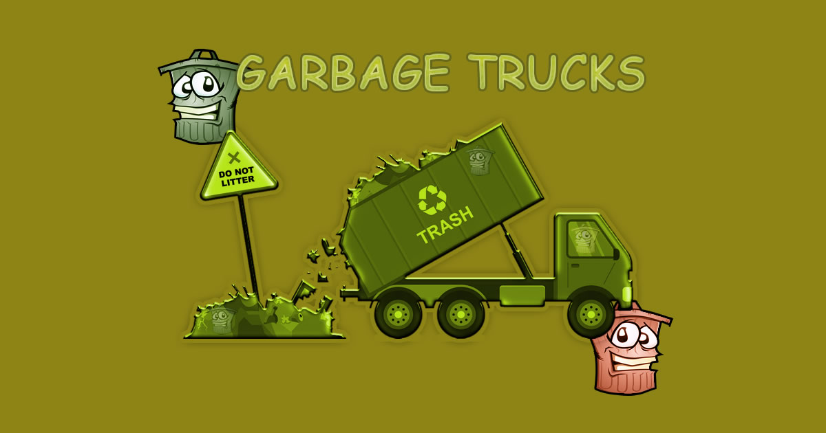 Garbage Trucks - Hidden Trash Can - 垃圾車 - 隱藏式垃圾桶