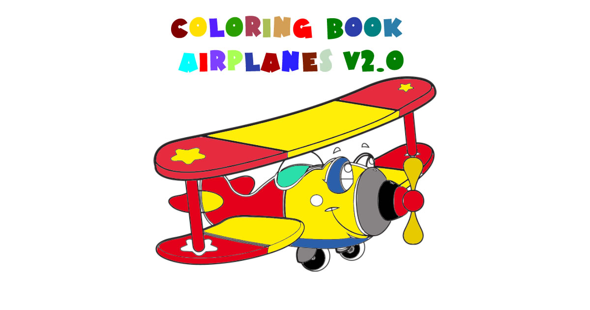 Coloring Book- Airplane - 圖畫書-飛機