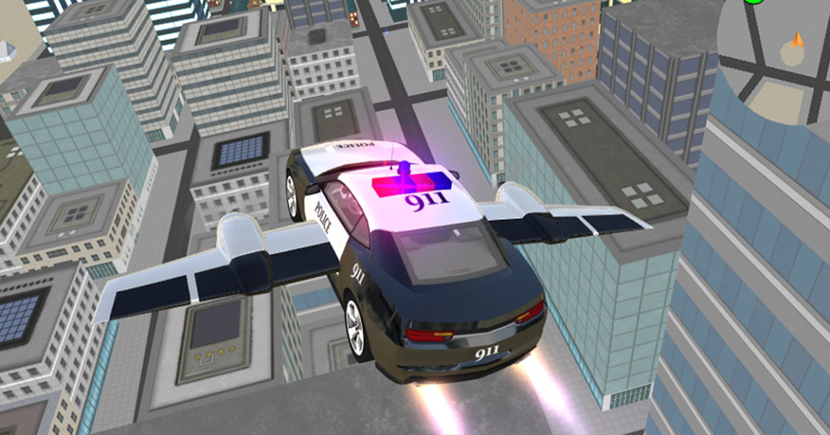 Police Flying Car Simulator - 警察飛行汽車模擬器