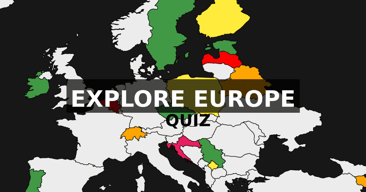 Location of European countries | Quiz - 歐洲國家的位置|測驗