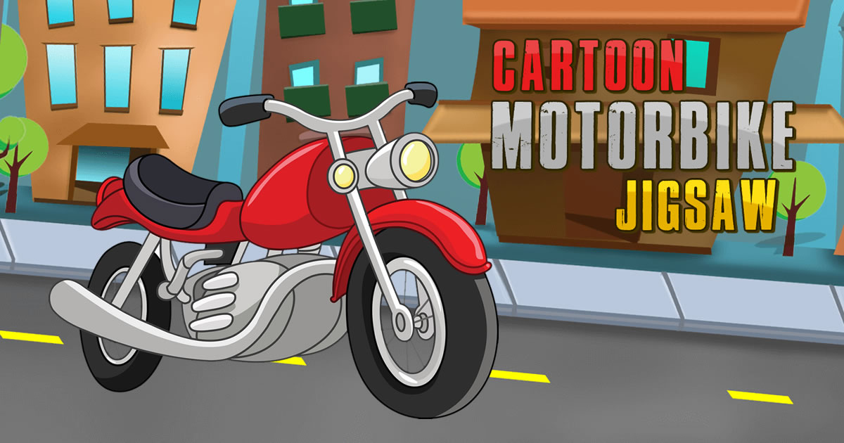 Cartoon Motorbike Jigsaw - 卡通摩托車拼圖