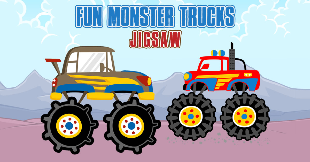 Fun Monster Trucks Jigsaw - 有趣的怪物卡車拼圖