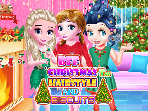 BFF Christmas Tree Hairstyle And Biscuits - BFF聖誕樹髮型和餅乾