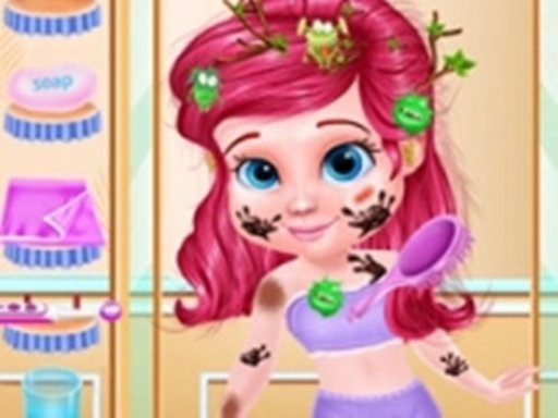 Messy Little Mermaid Makeover - Makeup & Dressup - Messy Little Mermaid Makeover - Makeup & Dressup